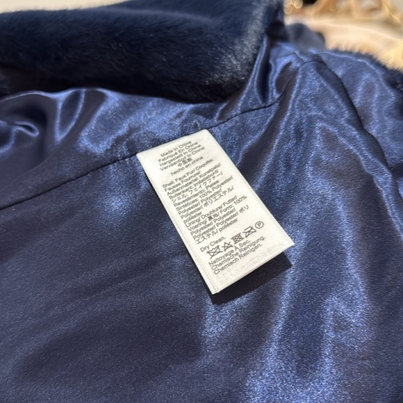 NWT J.Crew Collection Palais Topcoat in brushed Faux Fur Navy SZ 14 BU455 - Picture 8 of 10